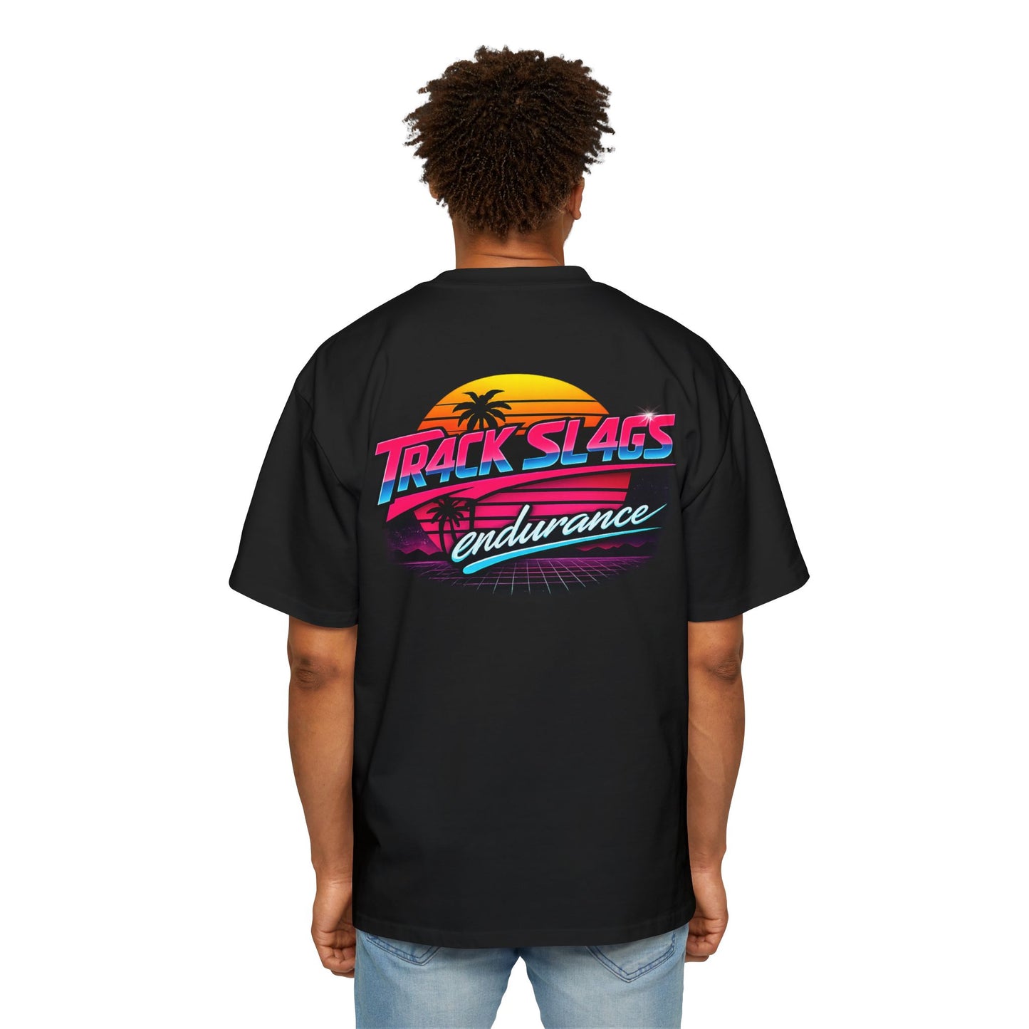 Track Slags Endurance Tee — Retro 80s Sunset Racing T‑Shirt